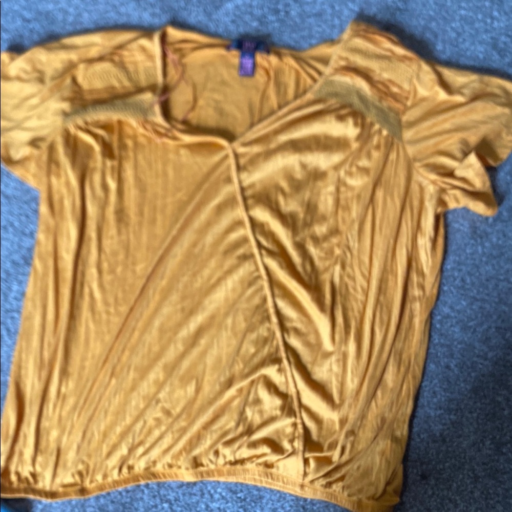 Mustard Yellow V-Neck Top